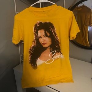 Selena Quintanilla yellow shirt